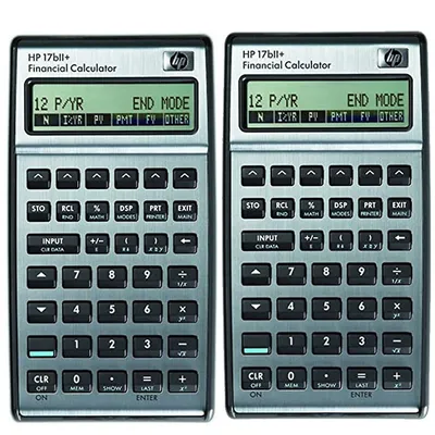 2x 17bii+ Financial Calculator 22-digit Lcd F2234a#aba, Silver