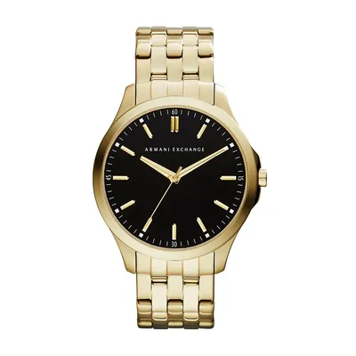 Men's Three-hand, Gold-tone Stainless Steel Watch