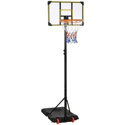 Portable Junior Basketball Hoop With Wheels, 6ft-7ft