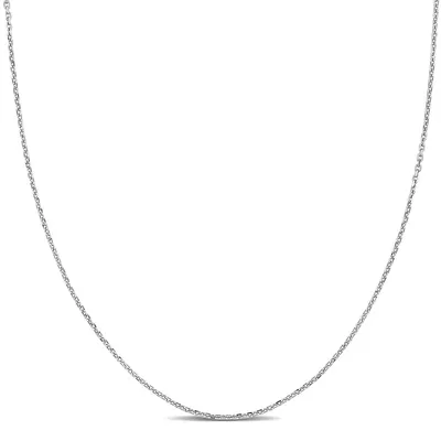 14k Gold Diamond Cut Cable Chain Necklace