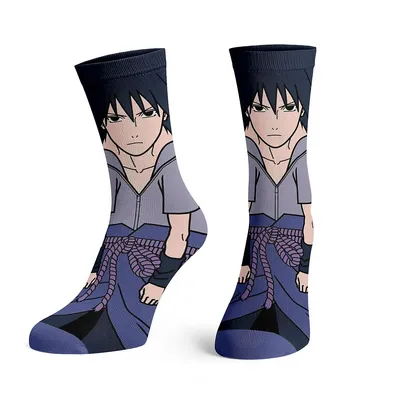 Naruto Sasuke Mens Animigos Crew Socks