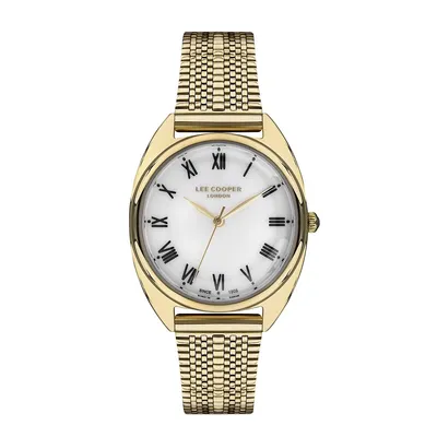 Ladies Lc07234.130 3 Hand Yellow Gold Watch With A Yellow Gold Mesh Band And A White Dial