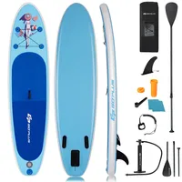 Goplus 10' Inflatable Stand Up Paddle Board Sup W/adjustable Paddle Pump Leash