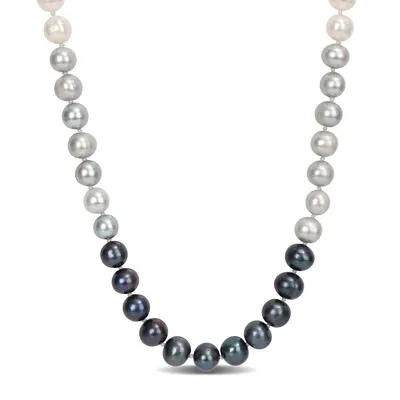 Multi-colored Cultured Freshwater Pearl Strand Necklace