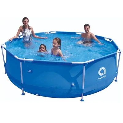 Avenli Deep Metal Frame Above Ground Swimming Pool 11.9ft X 2.5ft