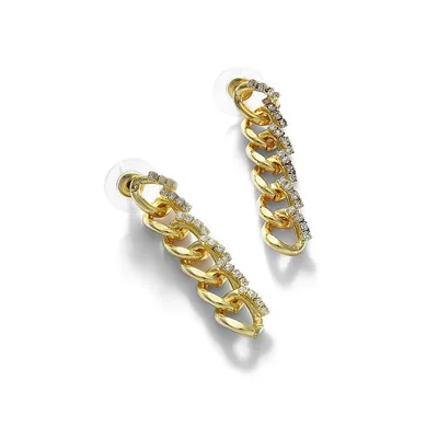 Gold-toned Chain Link Drop Earrings