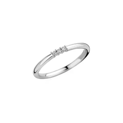 Timeless Energy Sterling Silver & Cubic Zirconia Ring