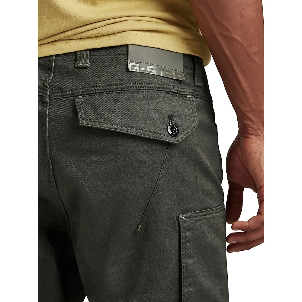 Zip Pocket 3D Skinny Cargo Pants, Multi color