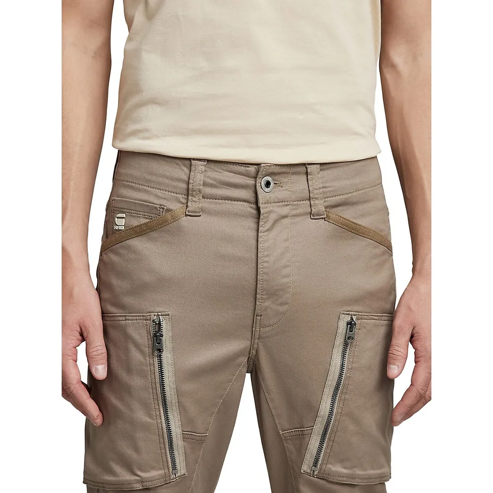 Zip-Pocket 3D Skinny Cargo Pants