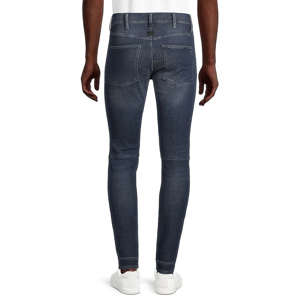 5620 3D Zip Knee Skinny Jeans