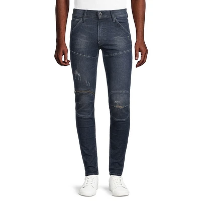 5620 3D Zip Knee Skinny Jeans