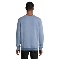 Distressed-Logo Faded Sweatshirt