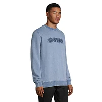 Distressed-Logo Faded Sweatshirt