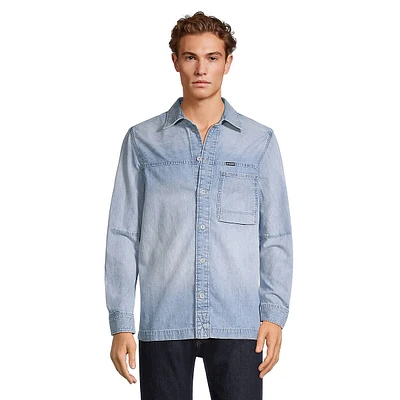 Regular-Fit Pocket Denim Shirt