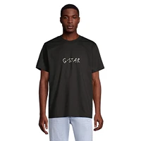 Loose-Fit Scratch Logo Graphic T-Shirt