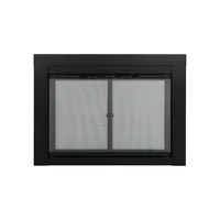 Alpine Medium Cabinet-Style Clear Tempered-Glass Fireplace Doors