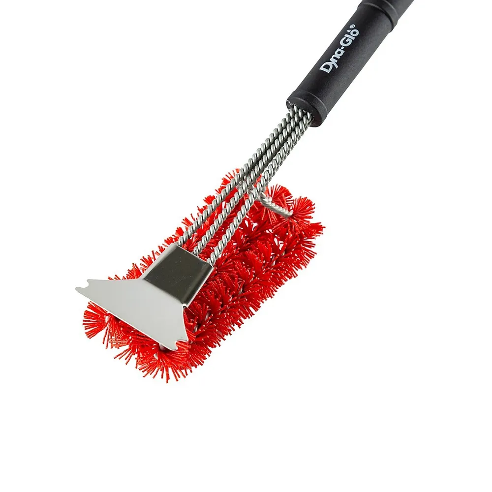 Dyna Glo 18 In. Palmyra Bristles Flat Top Grill Cleaning Brush