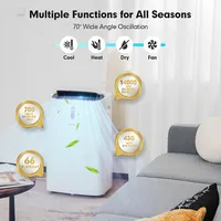 Btu Portable Air Conditioner 4-in-1 Air Cooler W/ App & Wifi Smart Control