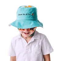 Chapeau de soleil en coton réversible à facteur protection contre les rayons UV 50 pour enfant