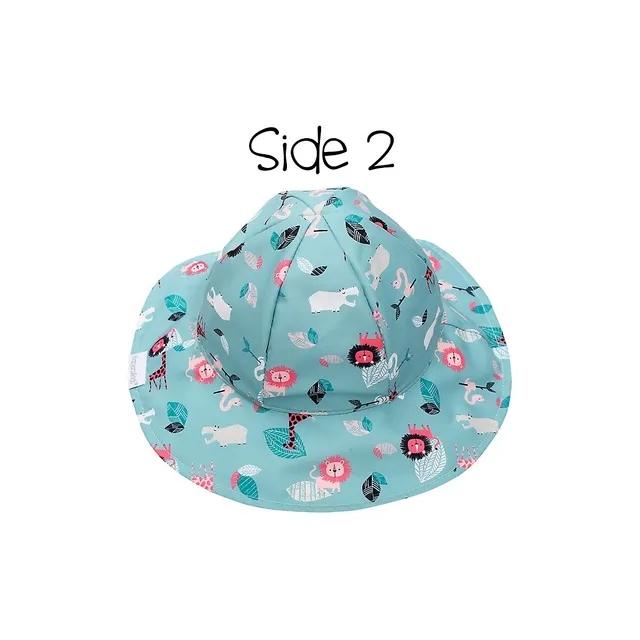 Kids & Toddler Reversible Bucket Sun Hat - Spaceship & Robot -  FlapJackKidsCanada