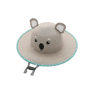 Chapeau de paille style sauveteur avec koala à facteur protection contre les rayons UV 50 pour tout-petit