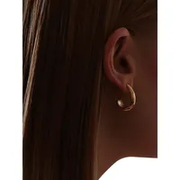 Streamline Large Goldplated Hoop Earrings