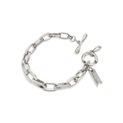 Small Rhodium-Plated Chainlink Bracelet