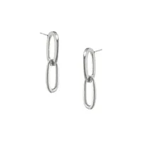 Galina Rhodium-Plated Chainlink Stud Earrings