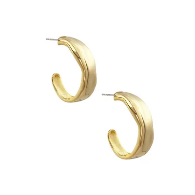 Wavi 14K Goldplated Hoop Earrings