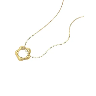 Amphora Small Wildflower 14K Goldplated Pendant Necklace