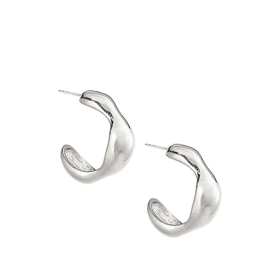 Amphora 14K Goldplated Contour Hoop Earrings