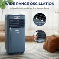 8,000btu Portable Air Conditioner With Remote Control 3-in-1 Air Cooler W/ Drying