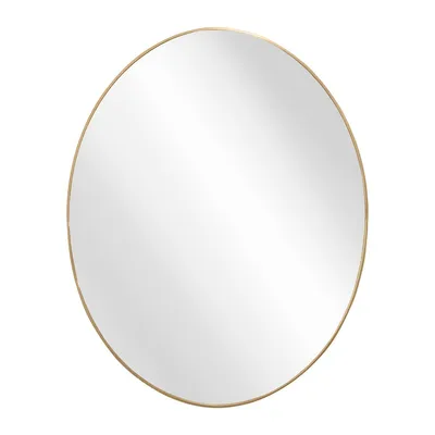 Lily Series Goldtone Metal Oval Mirror