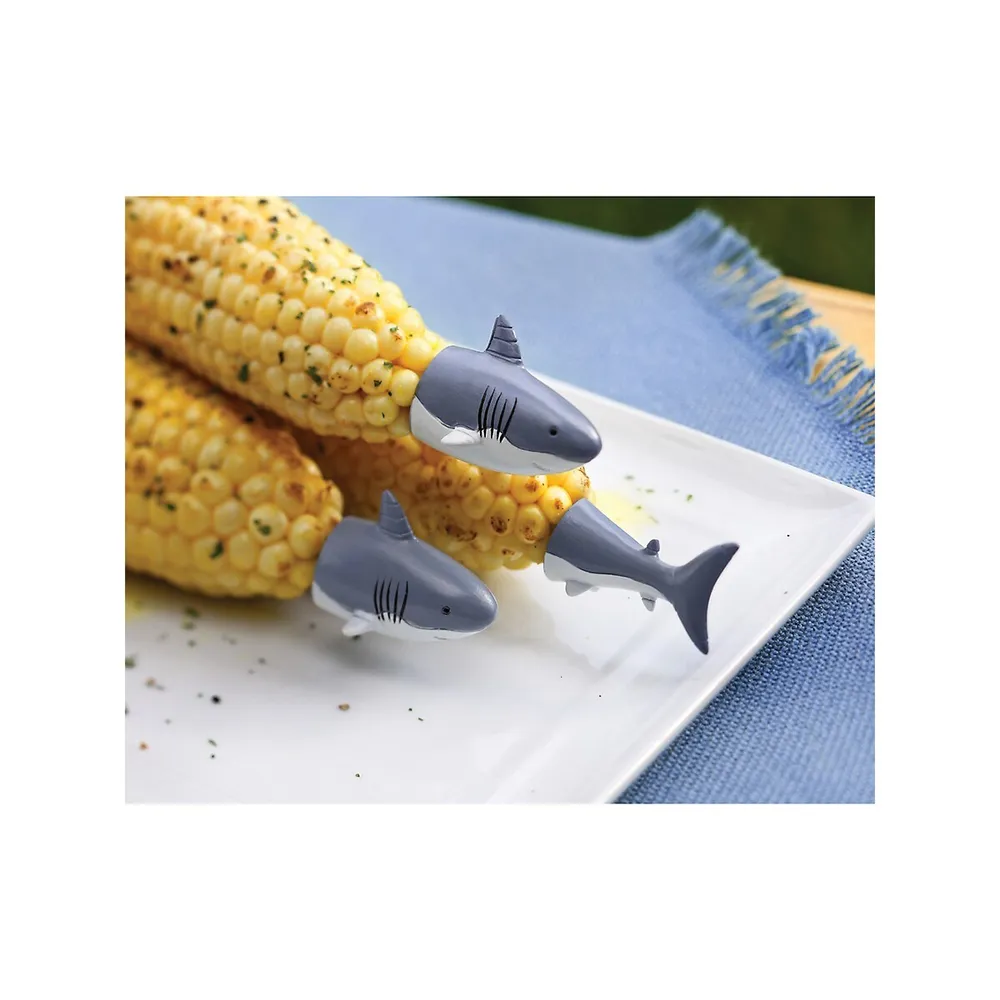 4-Pair Shark Corn Holder Set