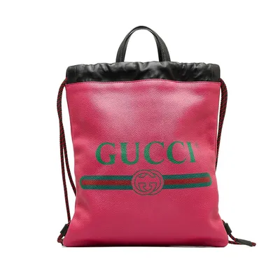 Pre-loved Gucci Logo Backpack