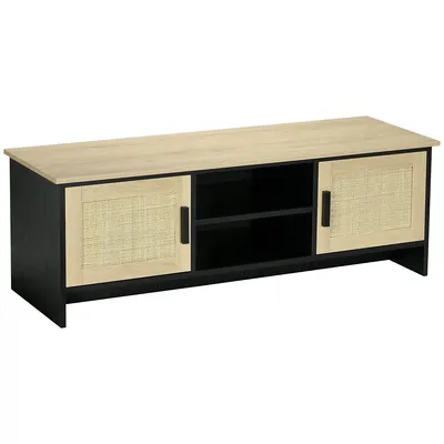 Tv Stand For Tvs Up To 60 Inches With Rattan Door Cabinets