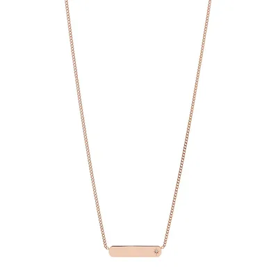 Women's Drew Rose Gold-tone Stainless Steel Bar Chain Necklace
