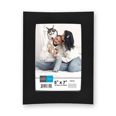 5x7 Black Curved Picture Frame
