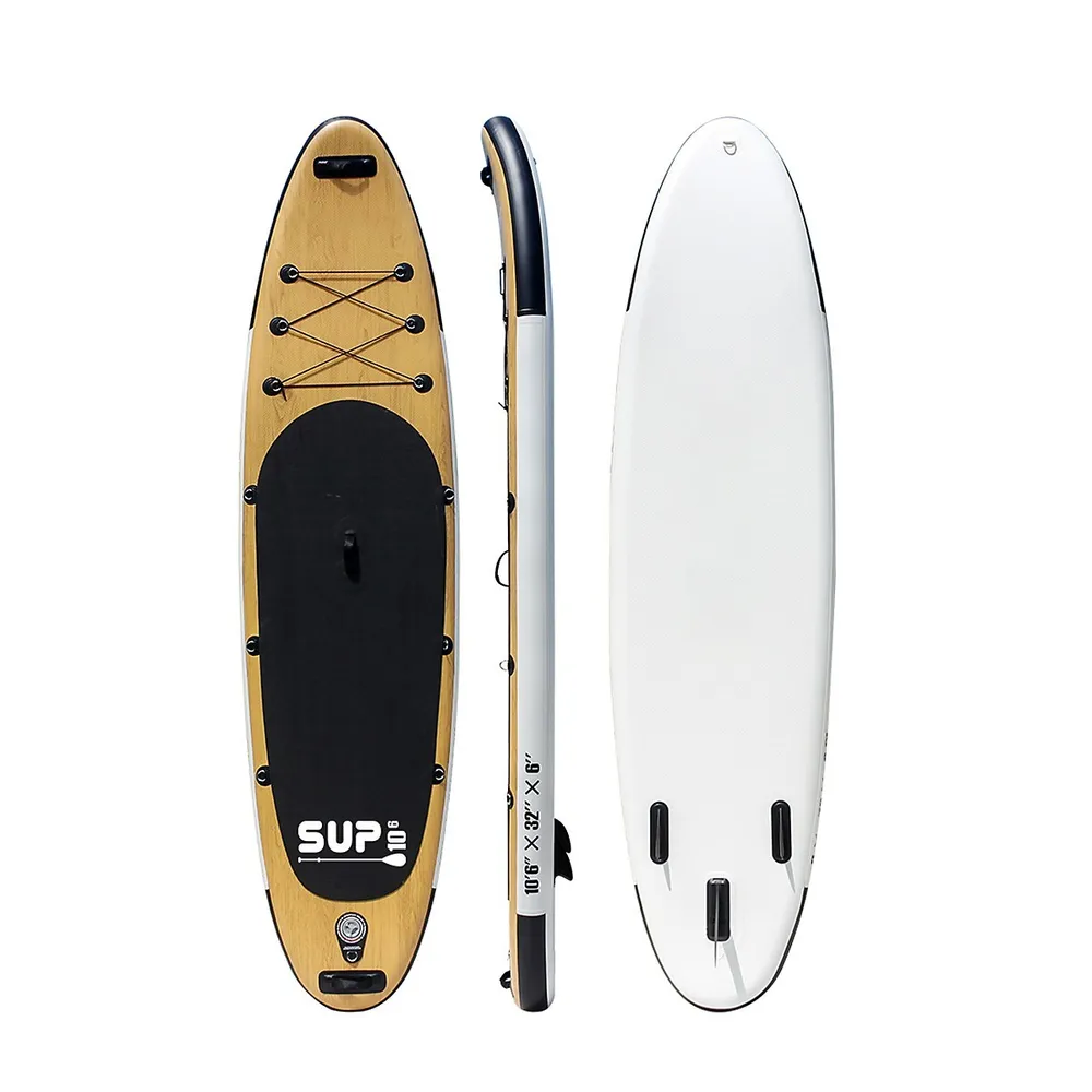 Inflatable 10.6’x32”x6” Ultra-light (19.8lbs) Sup Single Layer For All Skill Levels, All Accessories Included, Hand Pump, Paddle, Fin, Leash, Backpack