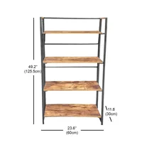 4-tier Bookcase/shelf, 23.6"x11.8"x49.2", From The Adrien Collection