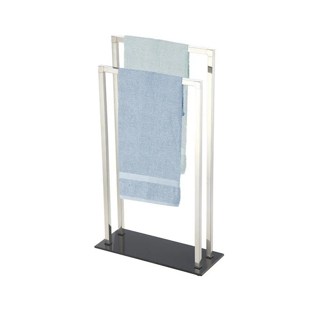 Rotary Towel Rack With 4 Swivel Bars, Wall-Mounted Stainless Steel