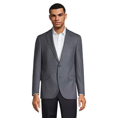 Jake X Super 110s Wool Micro-Houndstooth Modern-Fit Sportcoat
