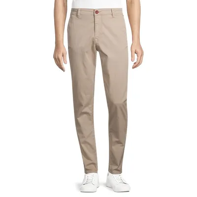 Slim-Fit Peached Twill Chinos