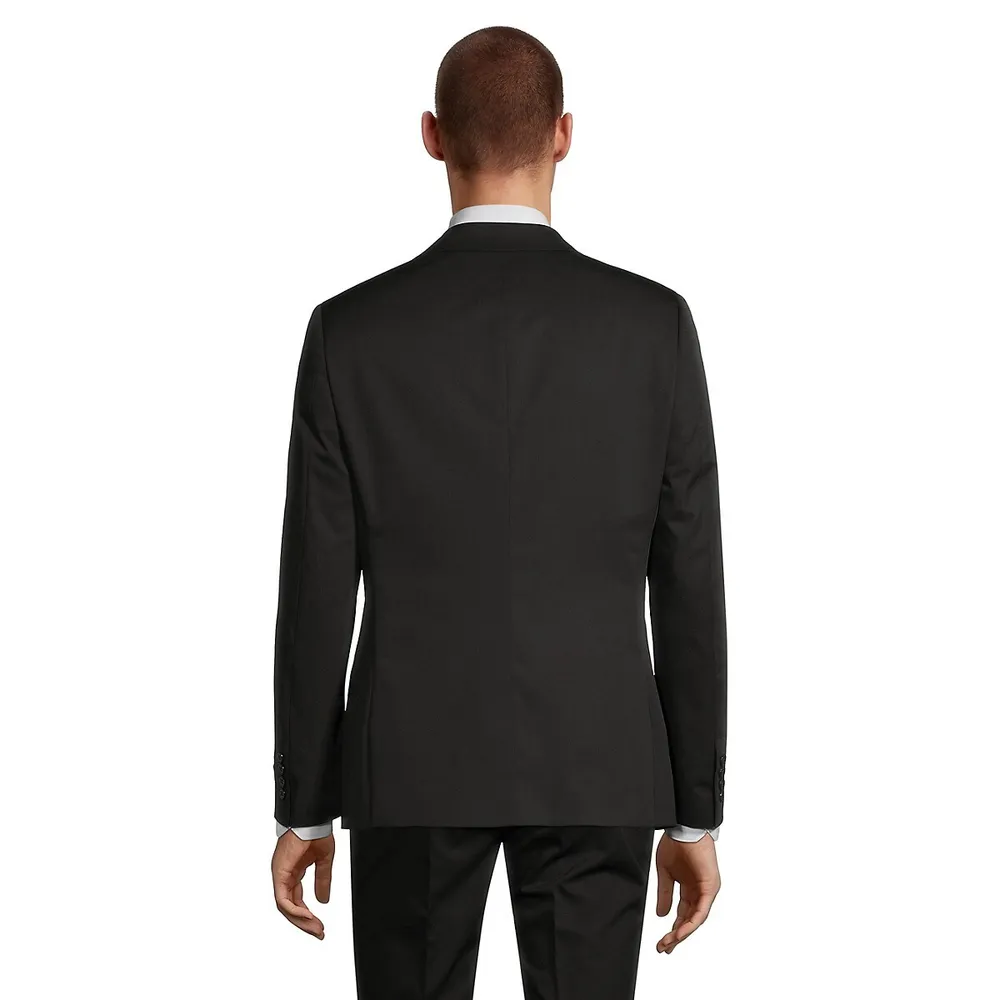Single-Breasted Solid-Colour Suit Jacket