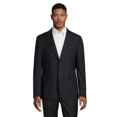 Slant-Flap Pocket Suit Jacket