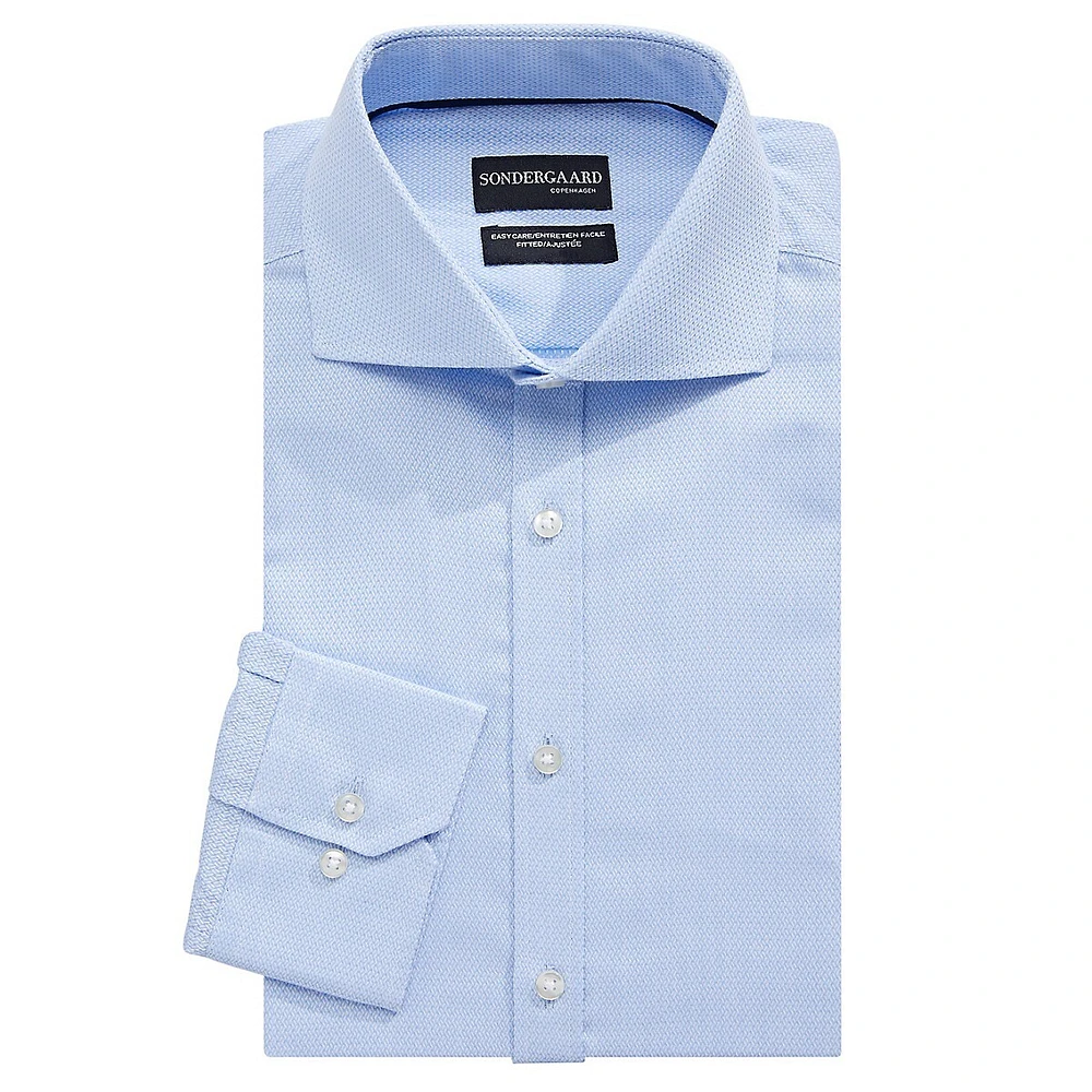 Slim-Fit Dobby Cotton-Blend Shirt