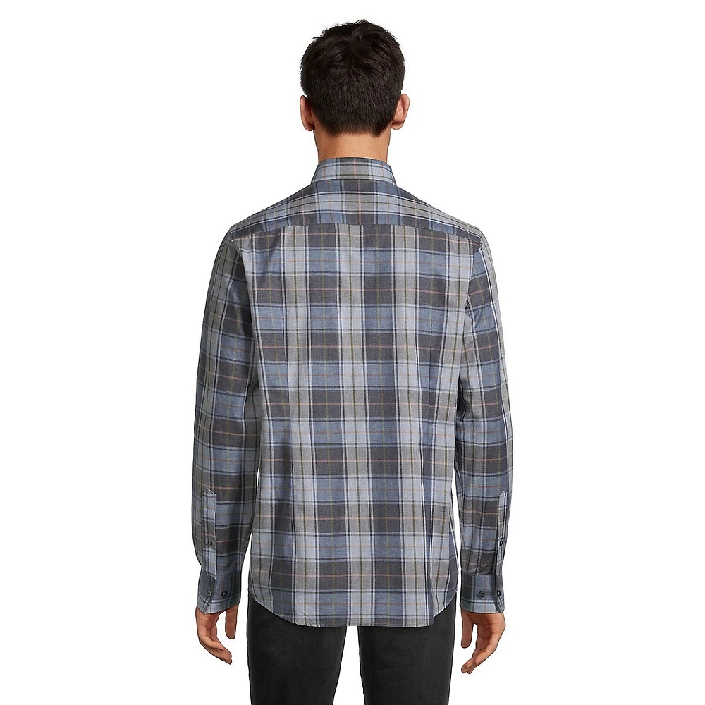 Kalas Modern-Fit Plaid Shirt