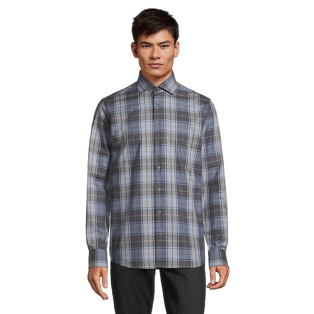 Kalas Modern-Fit Plaid Shirt