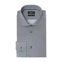 Chemise habillée ajustée facile d'entretien à imprimé géométrique