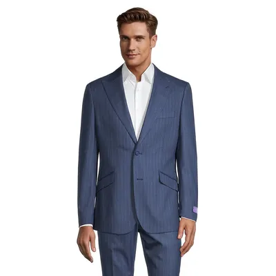 Modern Classic Fit Pinstripe Suit Jacket